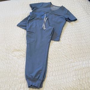 Figs Scrubs Set Light Blue (Denim Color)